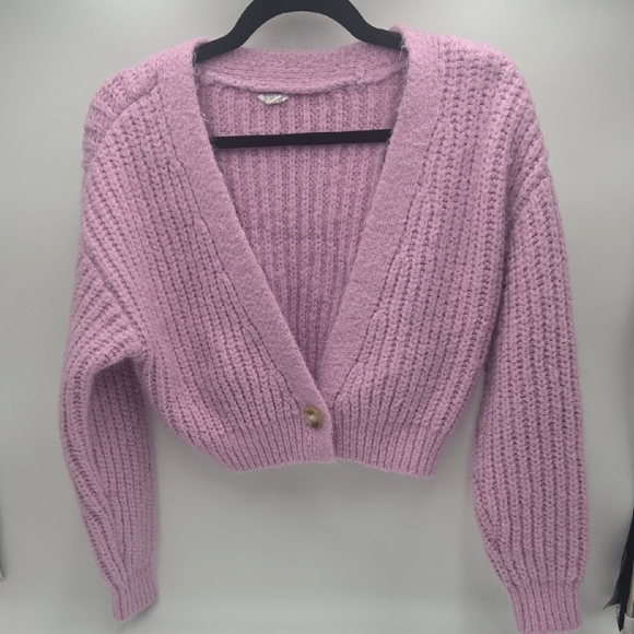 Garage Light Pink Knit Cardigan - Picture 1 of 2